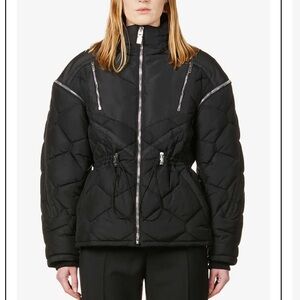 $4850 GIVENCHY Convertible quilted padded shell jacket